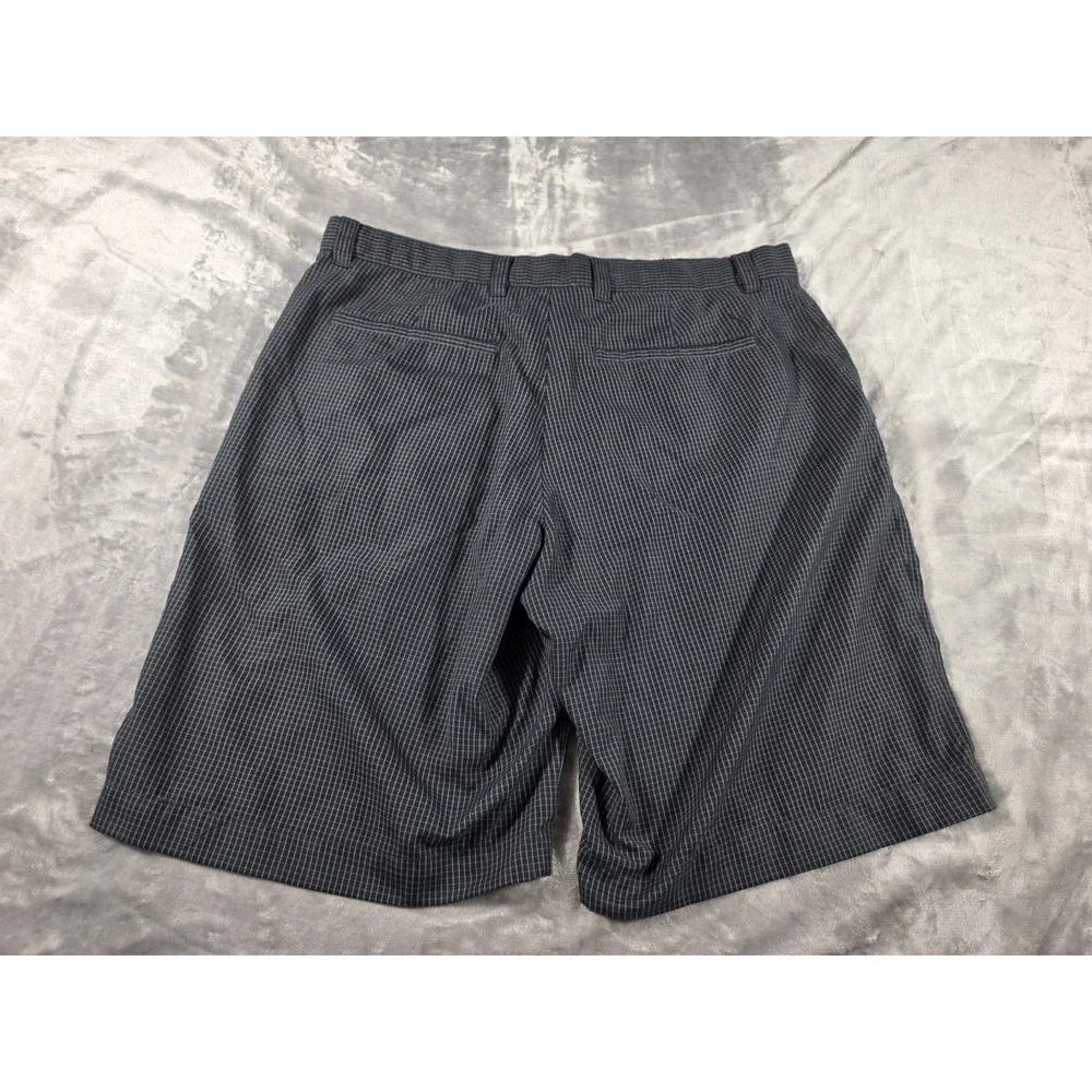 Callaway Chino Shorts Men 36 Black Check Plaid Performance Golf‎